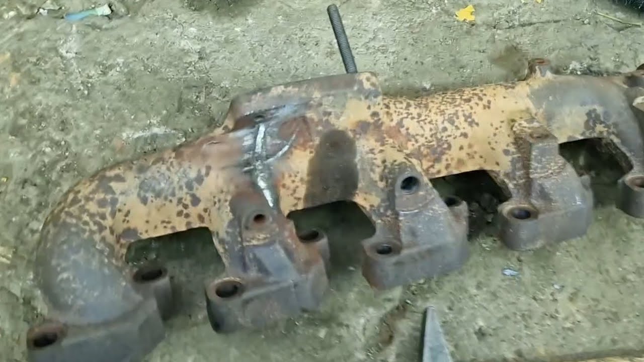 Svařování litinových výfukových svodů. Welding of cast iron exhaust.