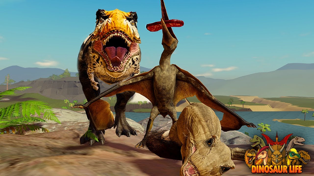 Stealing Baby Rex As A Pteranodon! | ROBLOX Dinosaur Life