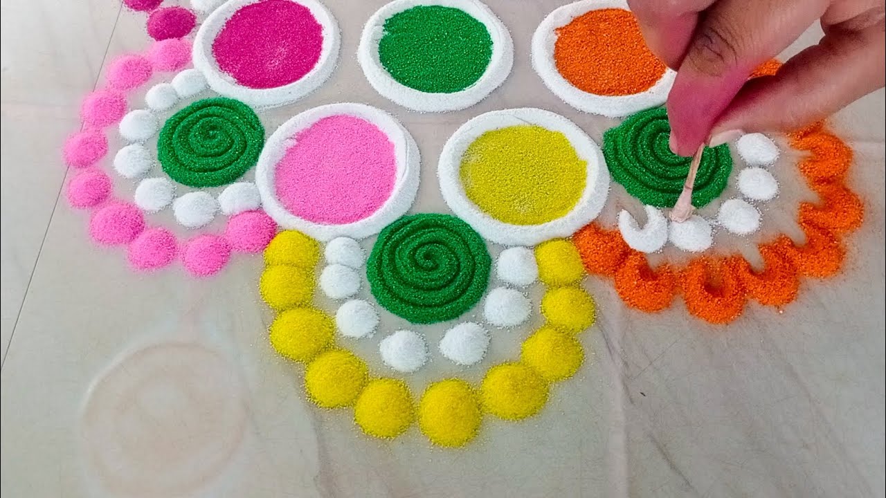 Simple Rangoli Ideas for home Decoration | Daily Use Simple ans Easy Rangoli Designs 