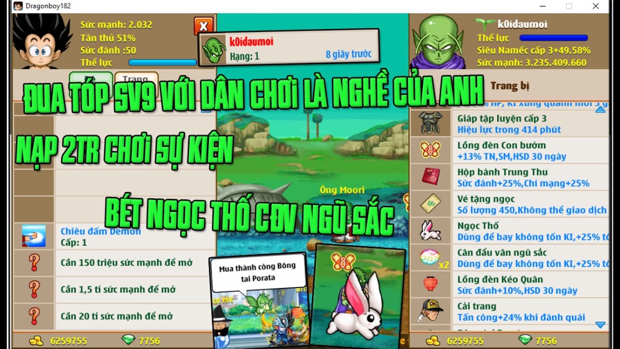 48H Vất Vả Đua Tóp Cùng Sv9...Sức Mạnh Hiện Tại Koidaumoi..Nạp 2TR Khô Máu Sự Kiện
