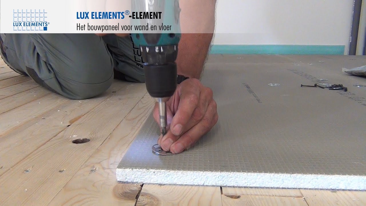 LUX ELEMENTS montage: bouwplaat ELEMENT op houten vloeren