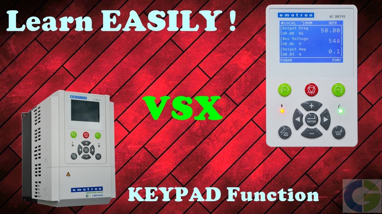 || VSX || Series Keypad Features | LCD Function | CG Emotron | VS Series AC Drives | VFD's ||