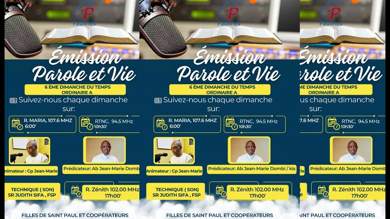 PAROLE ET VIE 6EME DIMANCHE TEMPS ORDINAIRE ANNEE A