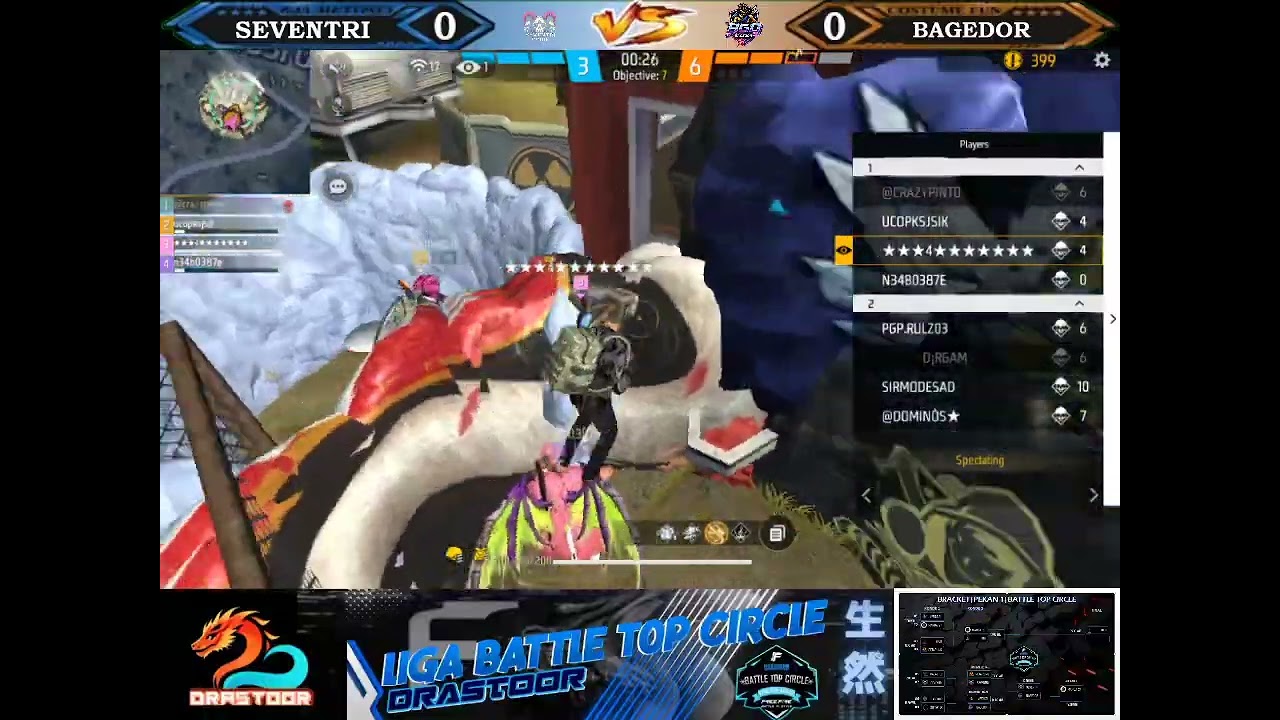 BATTLE TOP CIRCLE PART 2 LIGA BRACKET