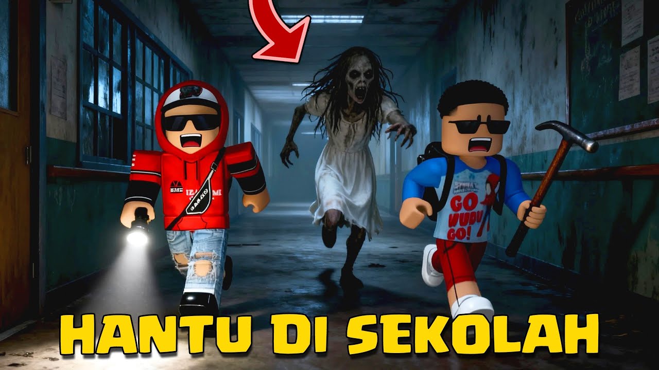 DIKEJAR KUNTI DI SEKOLAH ANGKER DAN MENYERAMKAN DI ROBLOX