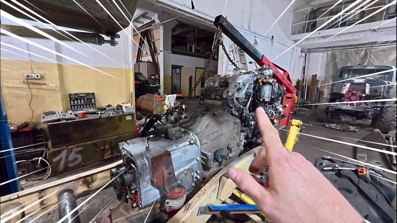 ВСТАНОВИЛИ МОТОР В UNIMOG SHAMIR 404, виготовили кріплення для подушок мотору івеко.