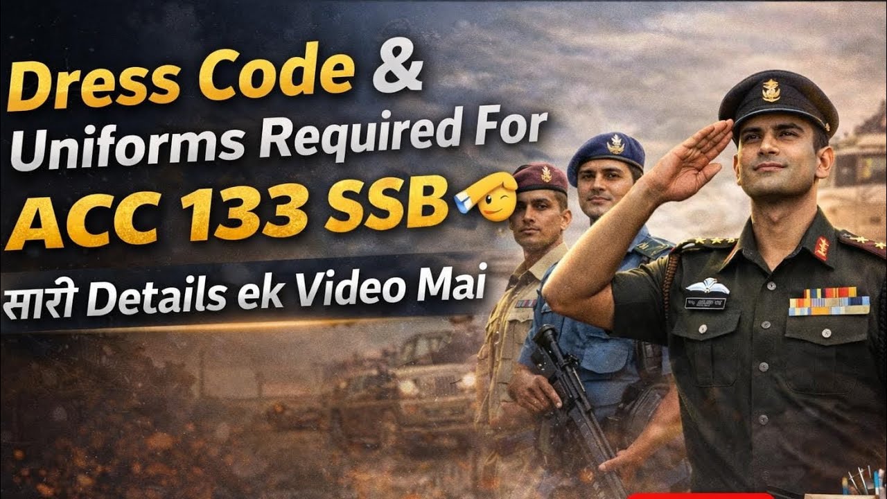 Dress Code & Uniforms Required For ACC 133 SSB 🫡 | सारी Details ek Video Mai 💯