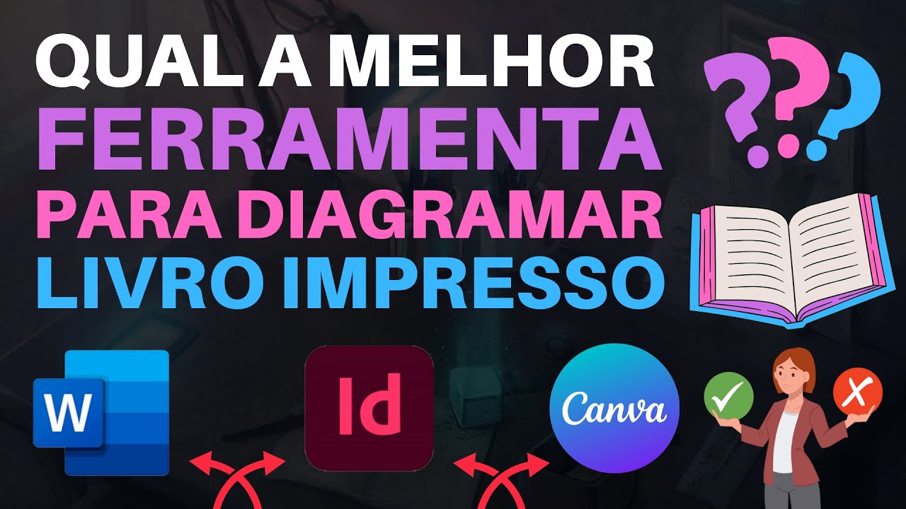 Qual a MELHOR FERRAMENTA para DIAGRAMAR um LIVRO IMPRESSO? INDESIGN | CANVA | WORD