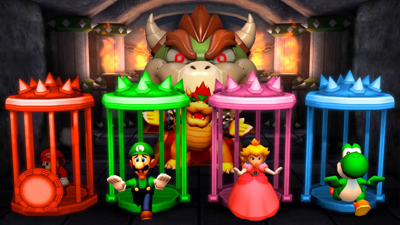 Mario Party The Top 100 Minigames - Mario Vs Waluigi Vs Peach Vs Wario (Master Difficulty)