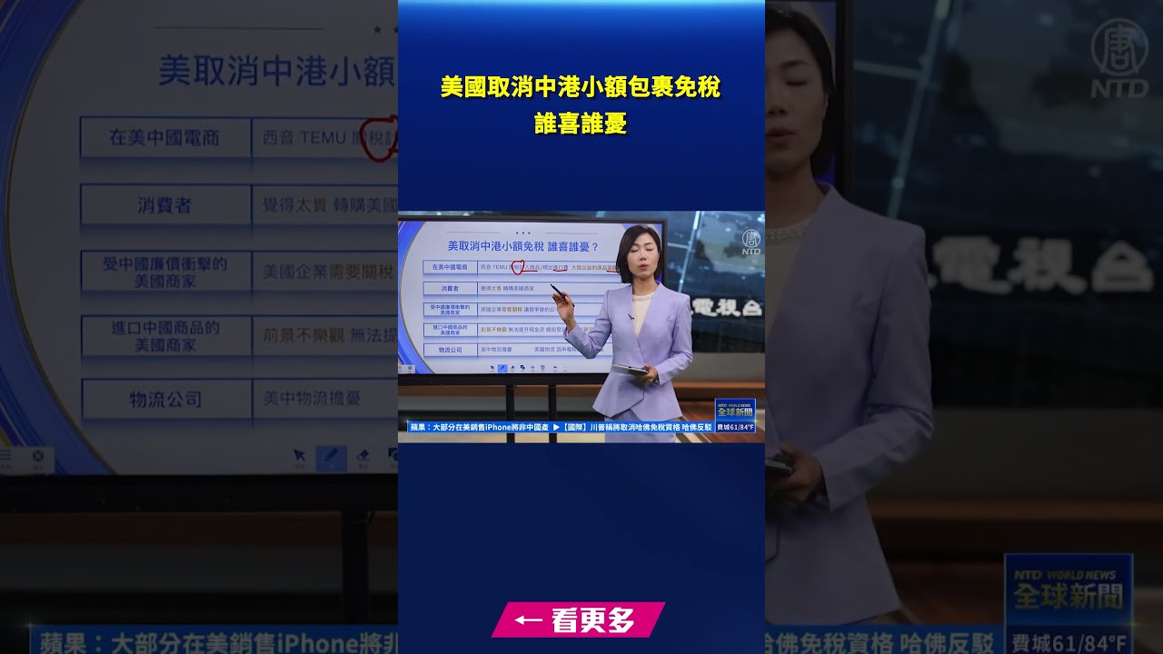 美國取消中港小額包裹免稅 誰喜誰憂｜#新唐人電視台