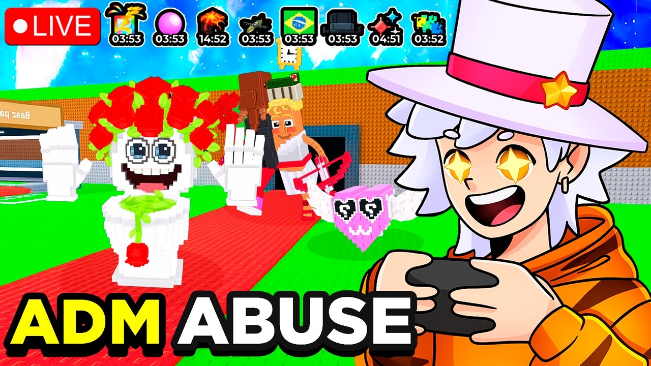 ❤️EVENTO DE ADM ABUSE HOJE + NOVOS BRAINROTS E 20X LUCK NO ROUBE UM BRAINROT! #roblox #brainrot