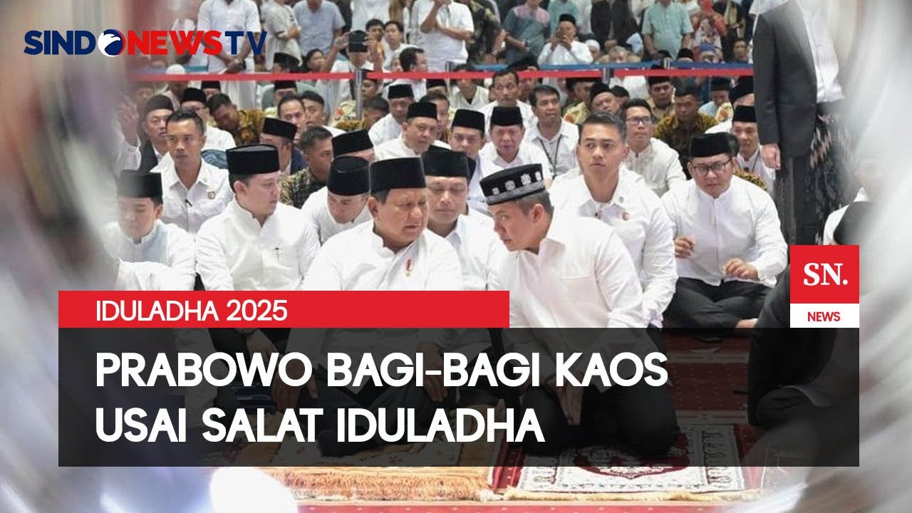 Prabowo Subianto Salat Iduladha Didampingi Seskab Teddy | Sindo Sore | 06/06