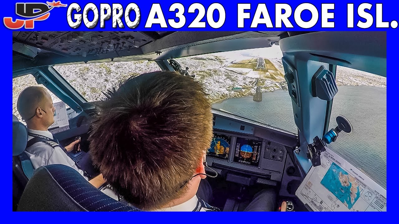 Airbus A320 Landing in Faroe Islands | Flight Deck GoPro Views