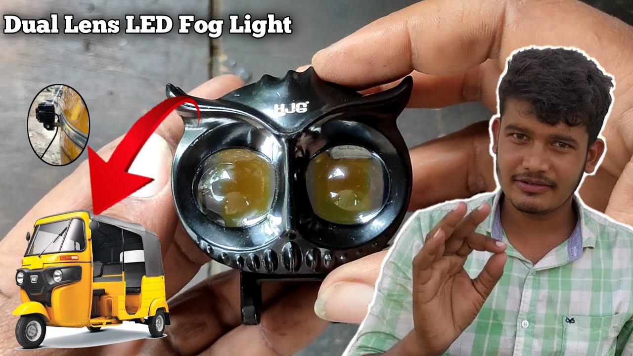 How To Install HJG Owl 40W LED Dual Fog Lights In Bajaj Auto | Naveed Electration Technology
