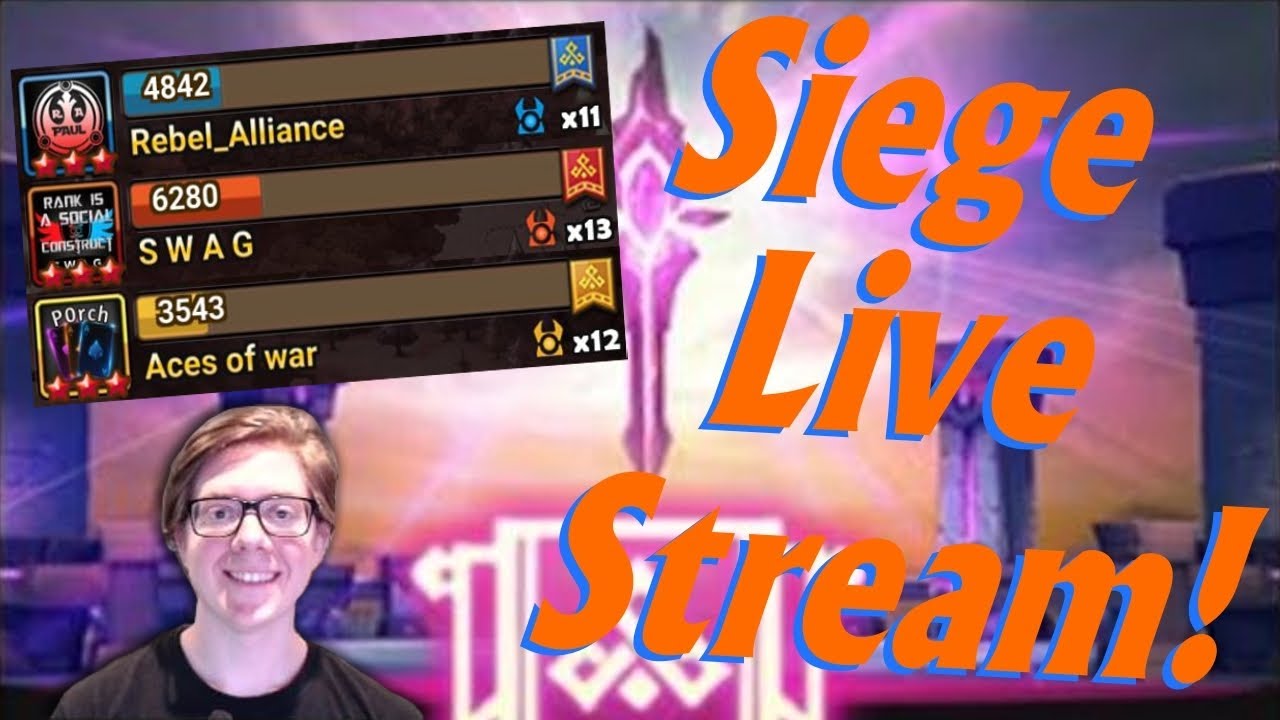G3 Siege! Rebel_Alliance vs S W A G vs Aces of War - Live Stream - Summoners War