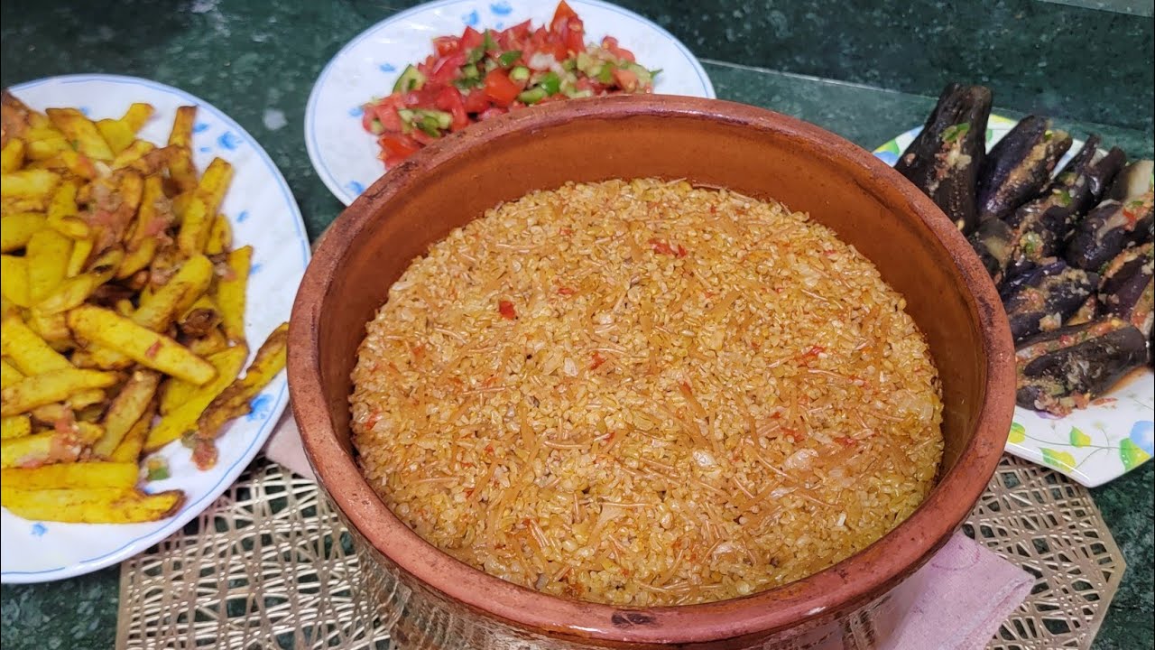 طاجن فريك بالشعريه 😍 غداء اقتصادي سهل وسريع 👍