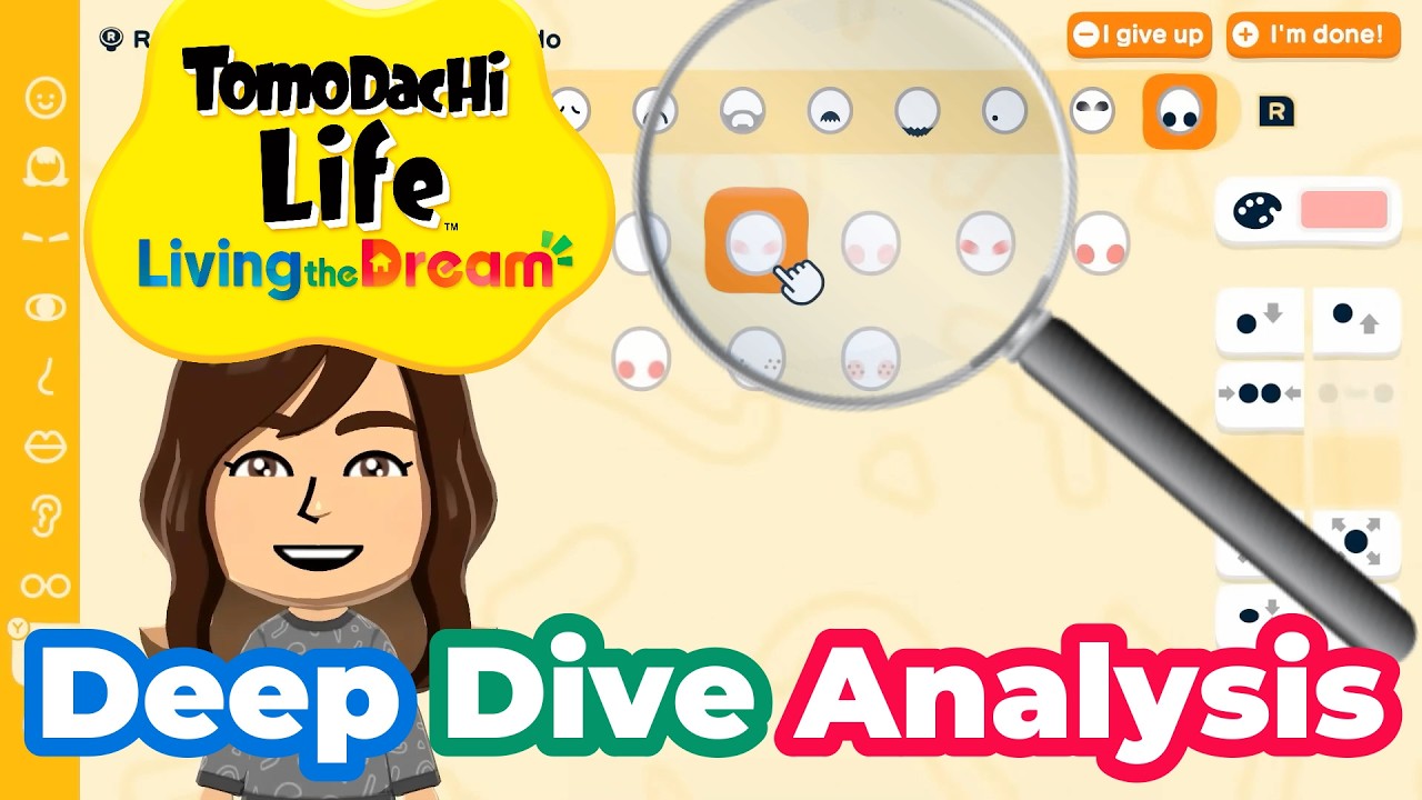 Подробный анализ редактора Mii в игре Tomodachi Life: Living the Dream.