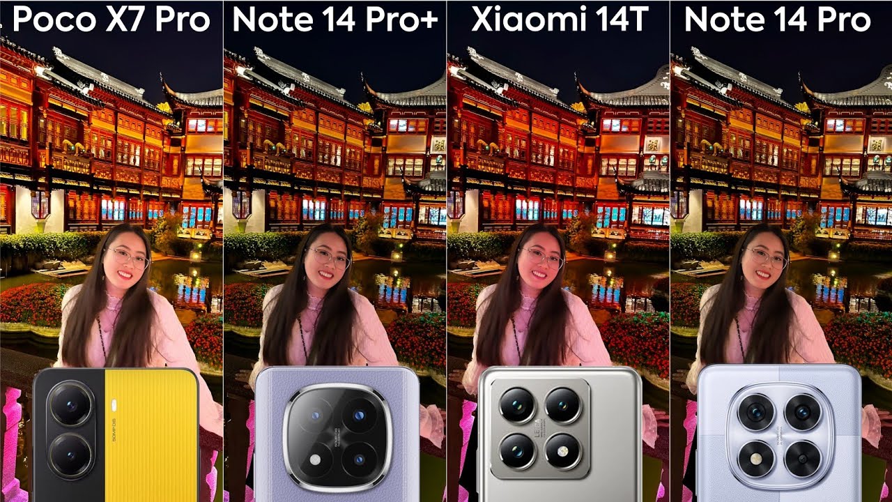 Poco X7 Pro vs Redmi Note 14 Pro+ vs Xiaomi 14T vs Redmi Note 14 Pro Camera Test