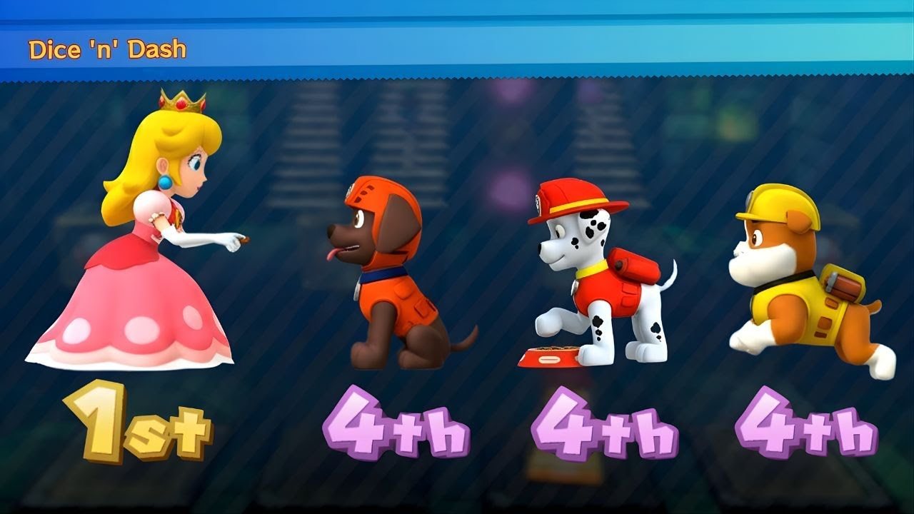 Mario Party 10 Minigames – Peachette DESTROYS Paw Patrol?! 😱