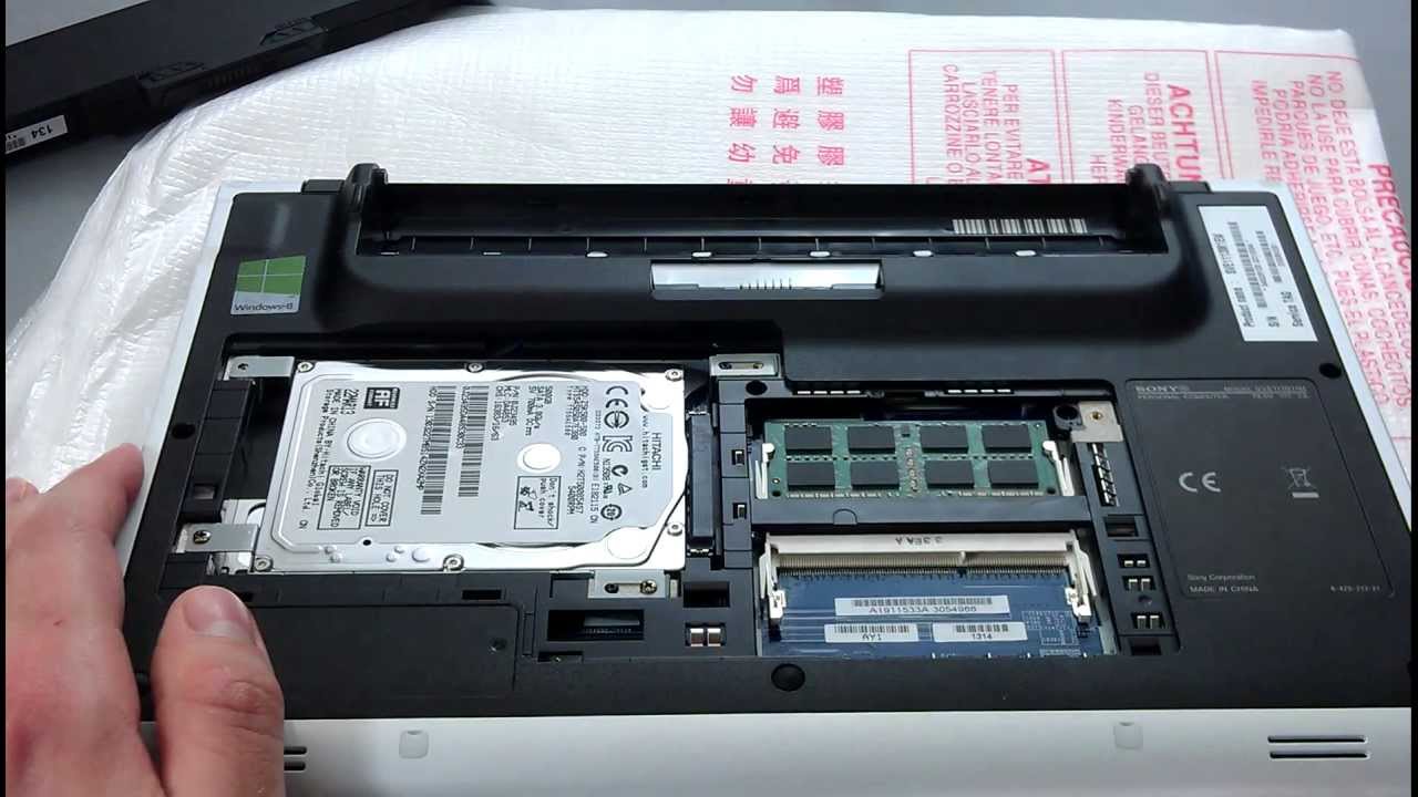 Sony Vaio SVE111B11M wymiana HDD RAM upgrade