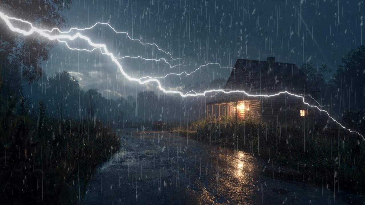 Heavy Rain with Thunder – Fall Asleep Fast Tonight