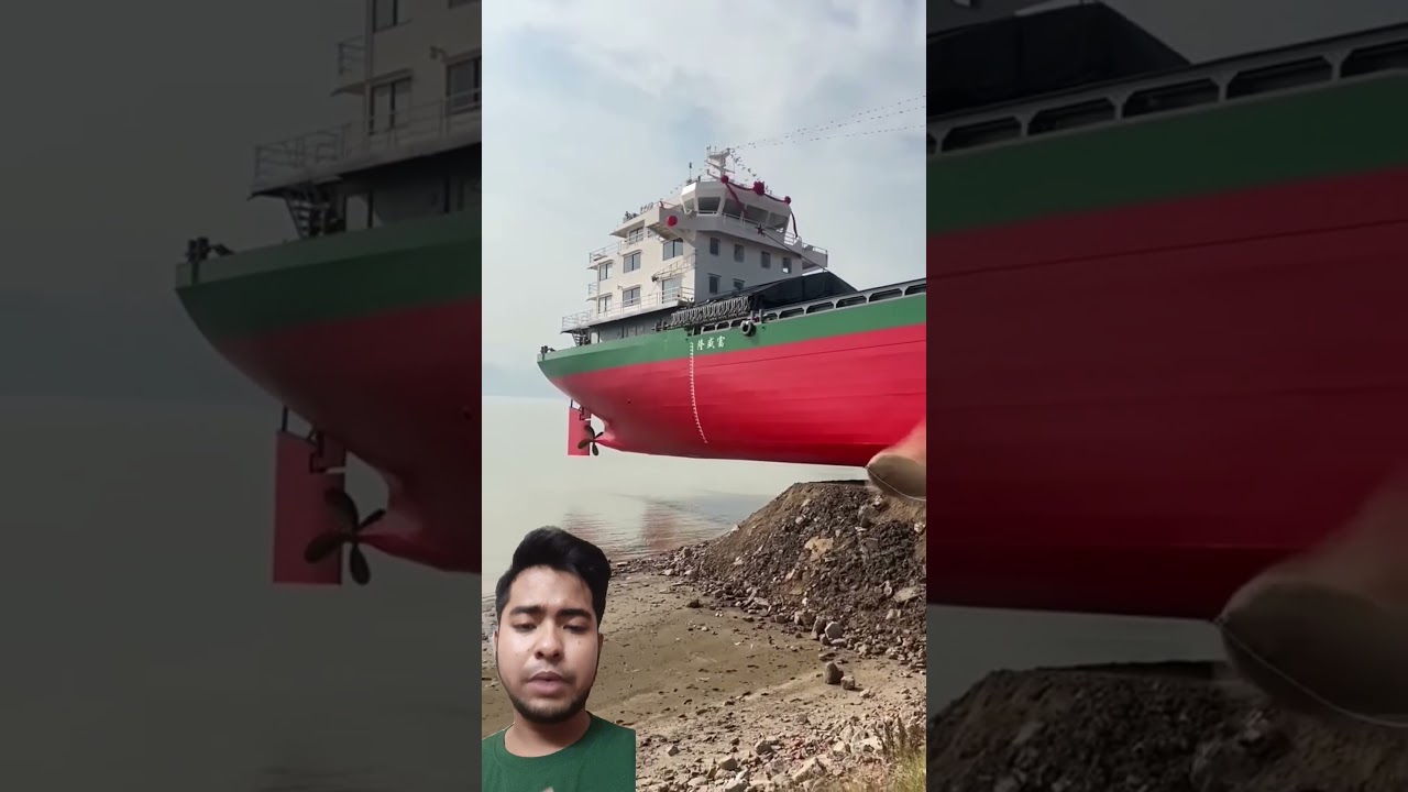 Cara menurunkan kapal besar ke laut #kapal #short #kapallaut