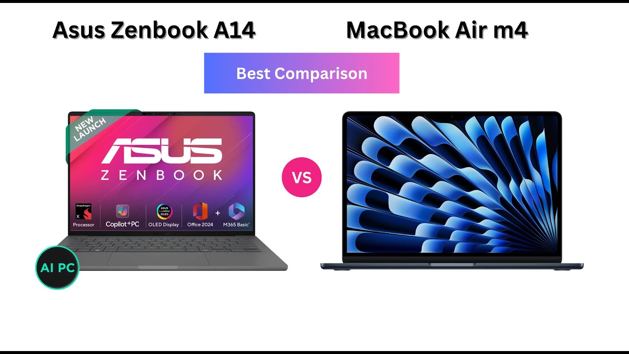 Asus Zenbook A14 vs MacBook Air M4 (2025) – Ultimate Laptop Comparison!