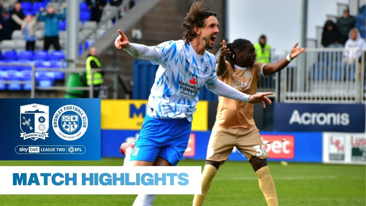 25/26 Highlights: Barrow AFC 2-1 Bromley