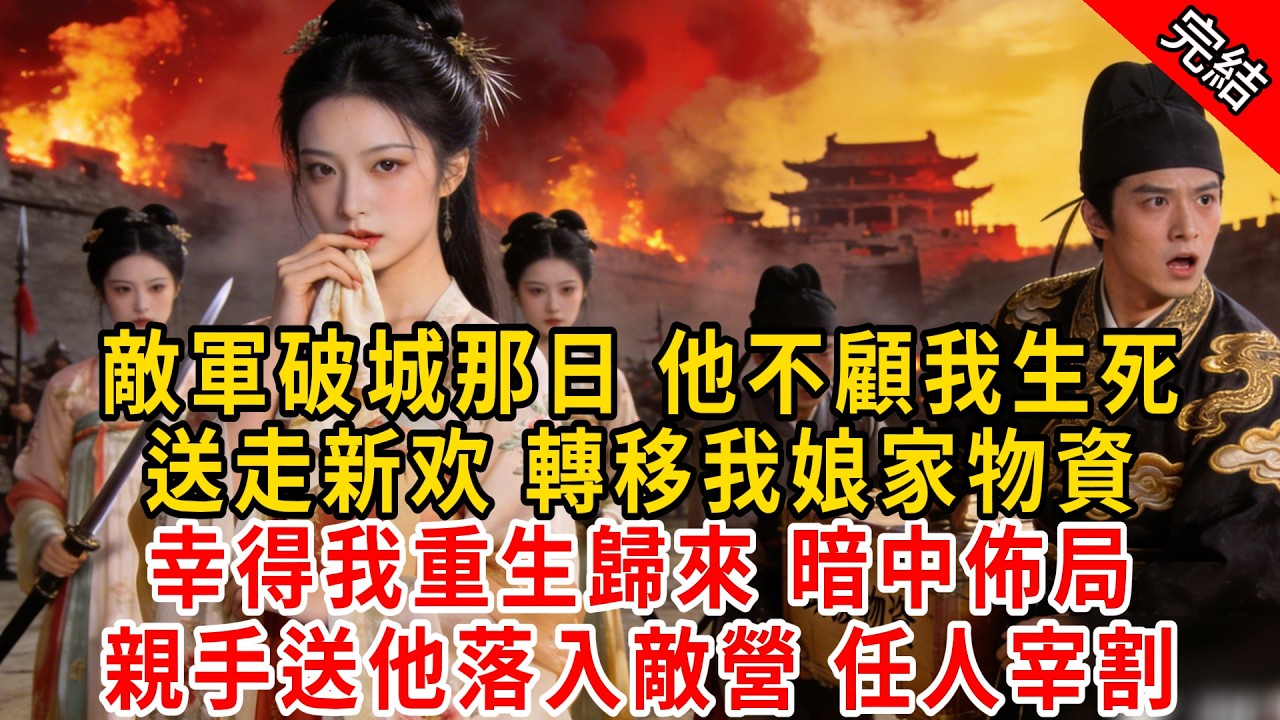 敵軍破城那日 他不顧我生死，送走新欢 轉移我娘家物資；幸得我重生歸來 暗中佈局，親手送他落入敵營 任人宰割。#原创 #古言 #小说 #重生 #爽文