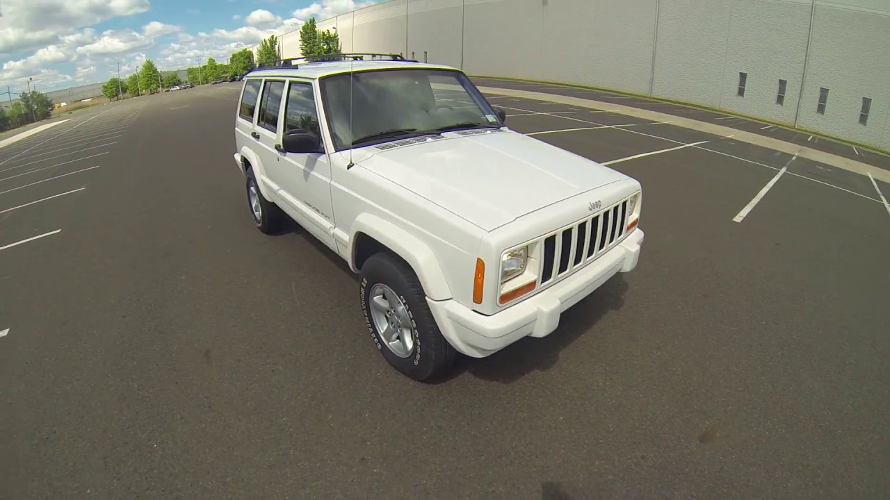 Review for 2000 Jeep Cherokee XJ 4x4 Sport SUV White Test-drive & walk around