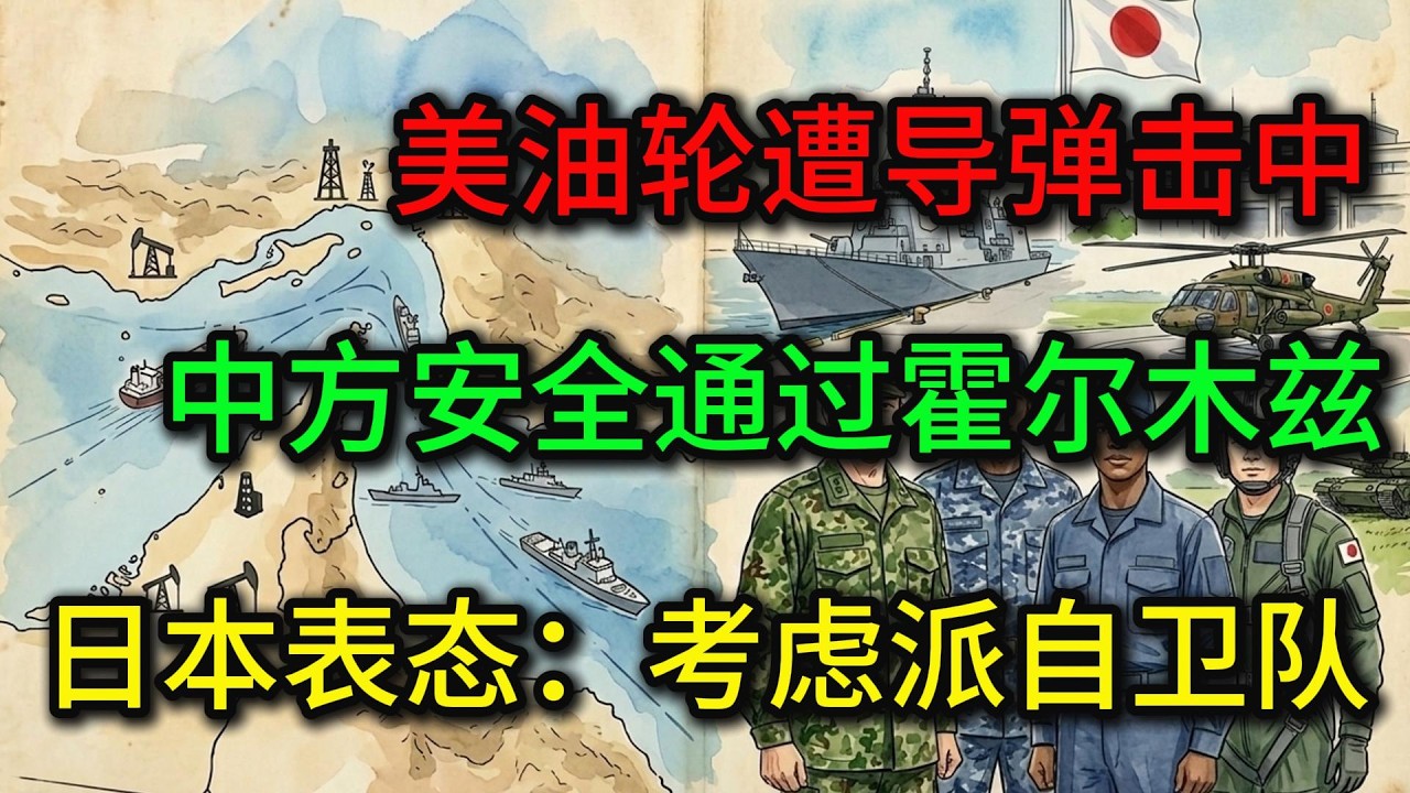 美油轮遭导弹击中，中方安全通过霍尔木兹，日本表态：派自卫队