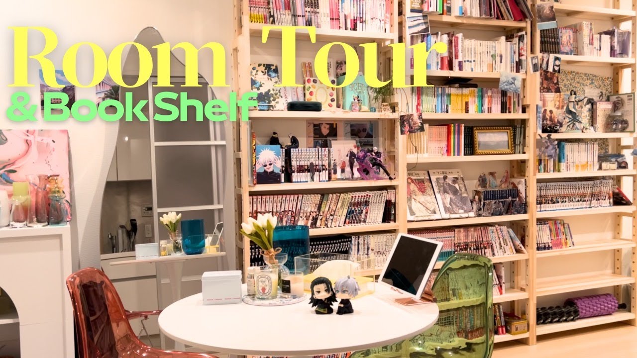 RoomTour.オタクの本棚😘東京一人暮らし💐可愛いデスク🌙韓国雑貨🩵キレイに見えてればそれでヨシなルームツアー👍