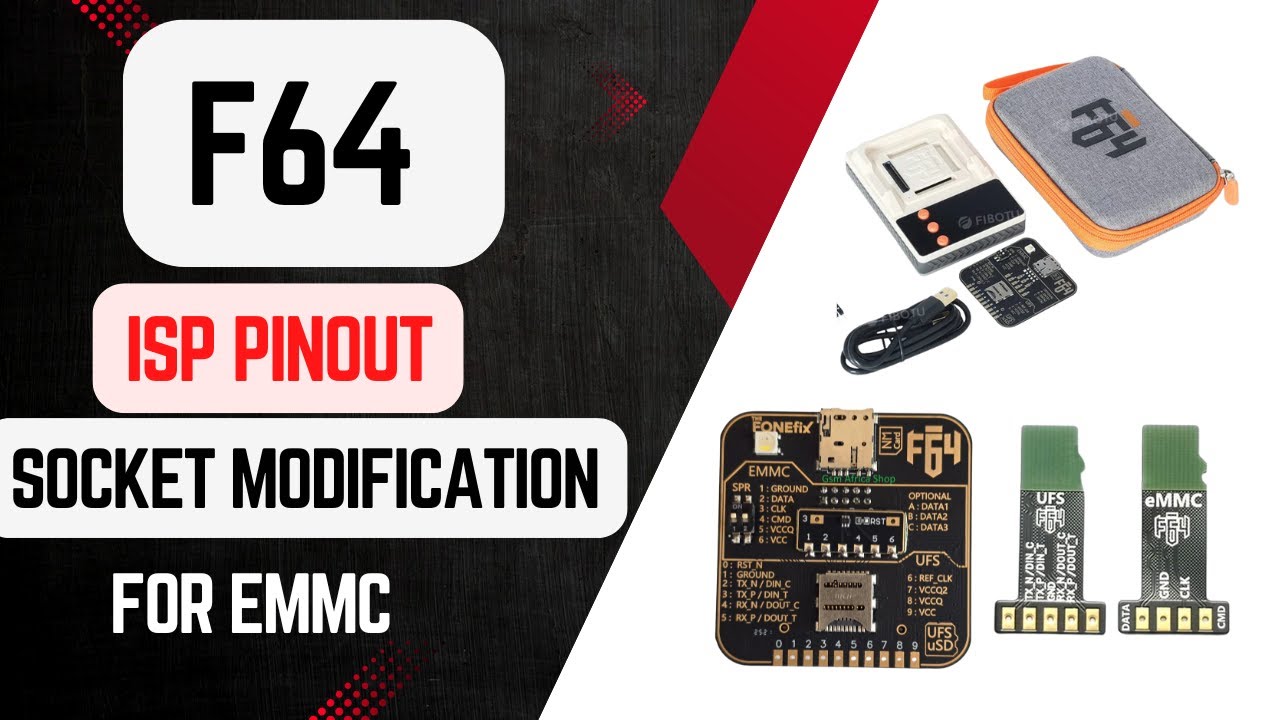 HOW TO USE ISP PIN OUT FOR EMMC WITH F64 BOX II F64 ISP SOCKET MODIFICATION