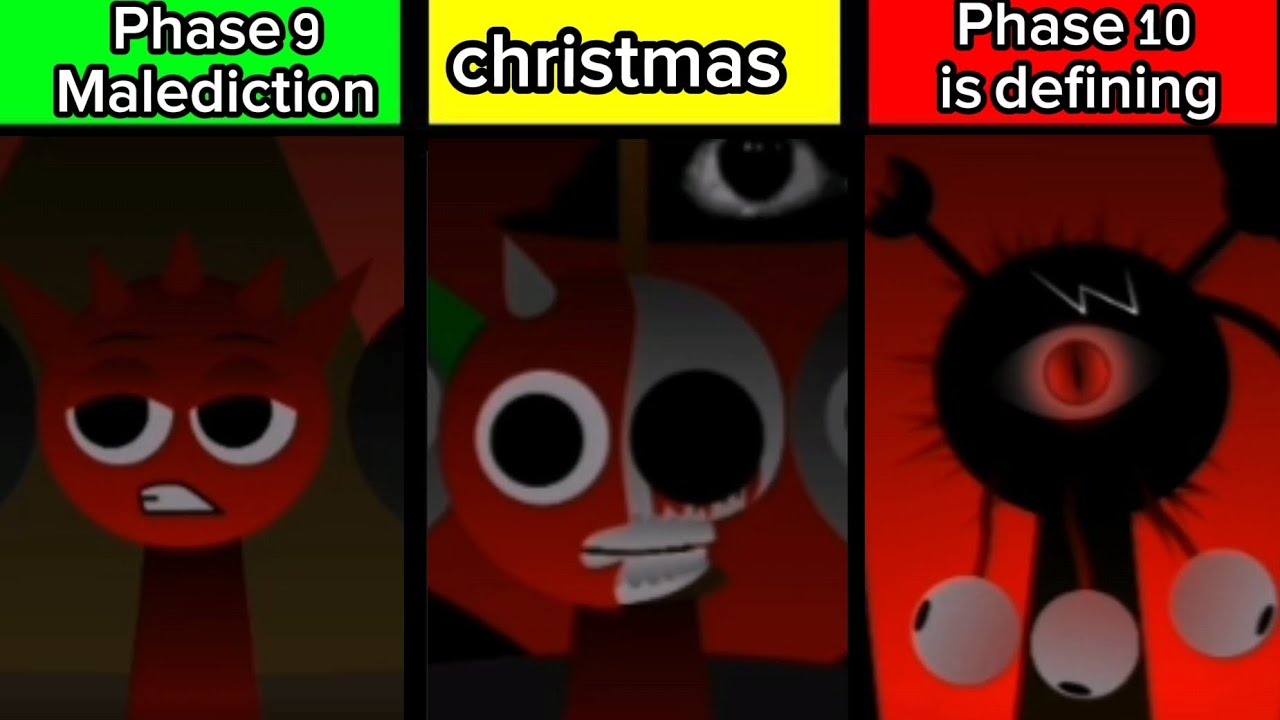Sprunki Phase 9: Alive And Malediction VS Sprunki Christmas VS  Sprunki Phase 10 Defining