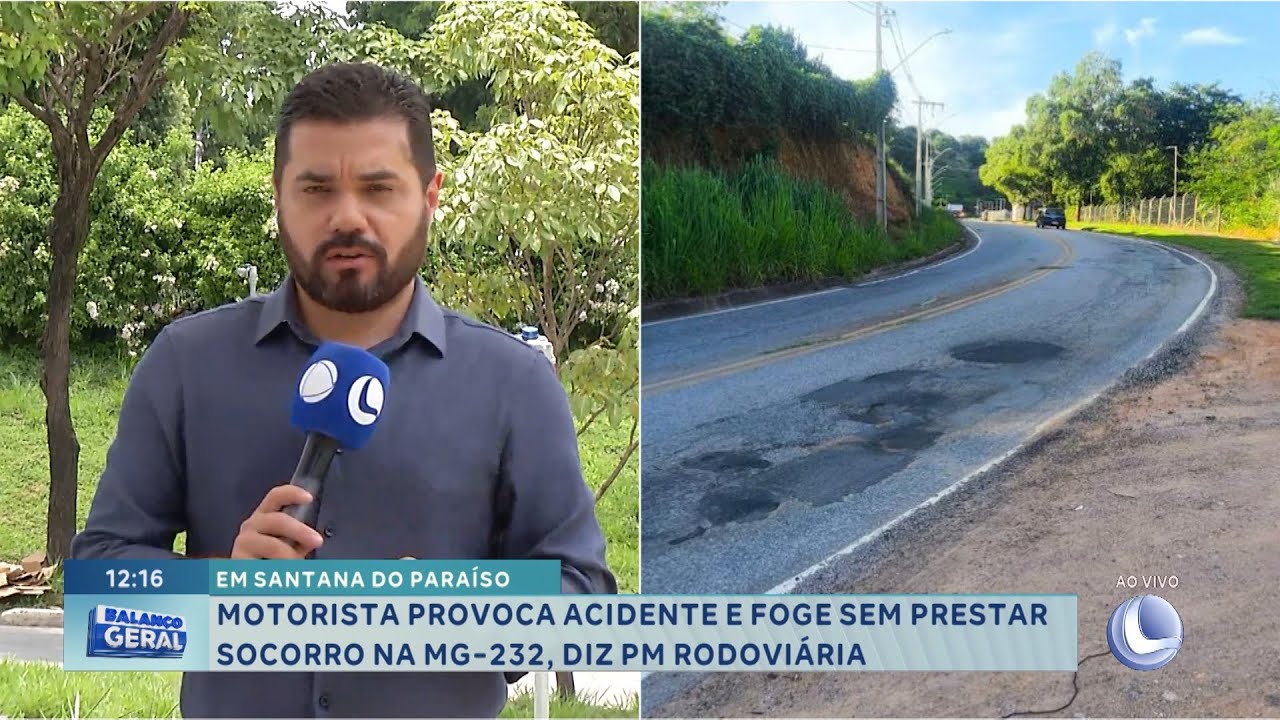 Santana do Paraíso: Motorista causa acidente e foge sem prestar socorro na MG-232.