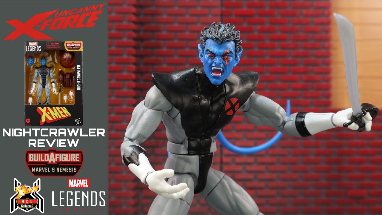Marvel Legends NIGHTCRAWLER Uncanny X-Force X-Men Nemesis BAF Wave Comic Figure Review