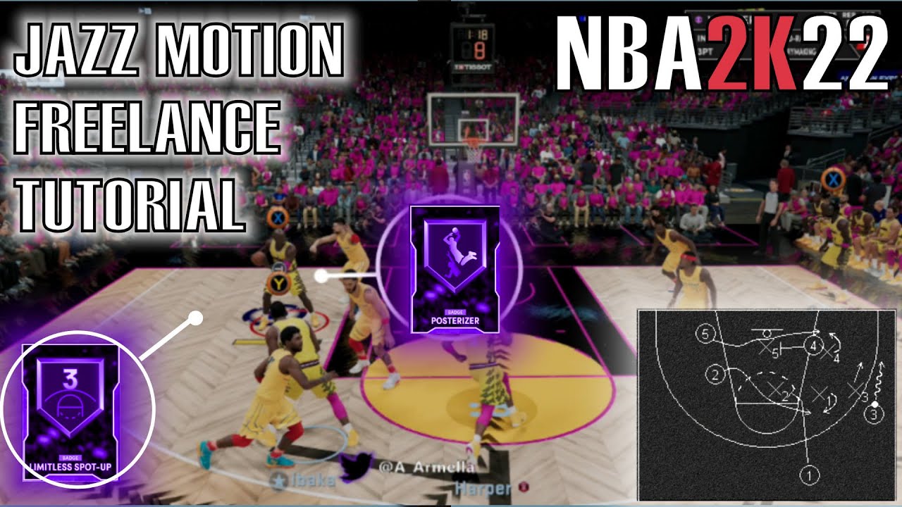 How to run the JAZZ MOTION FREELANCE in NBA2k22
