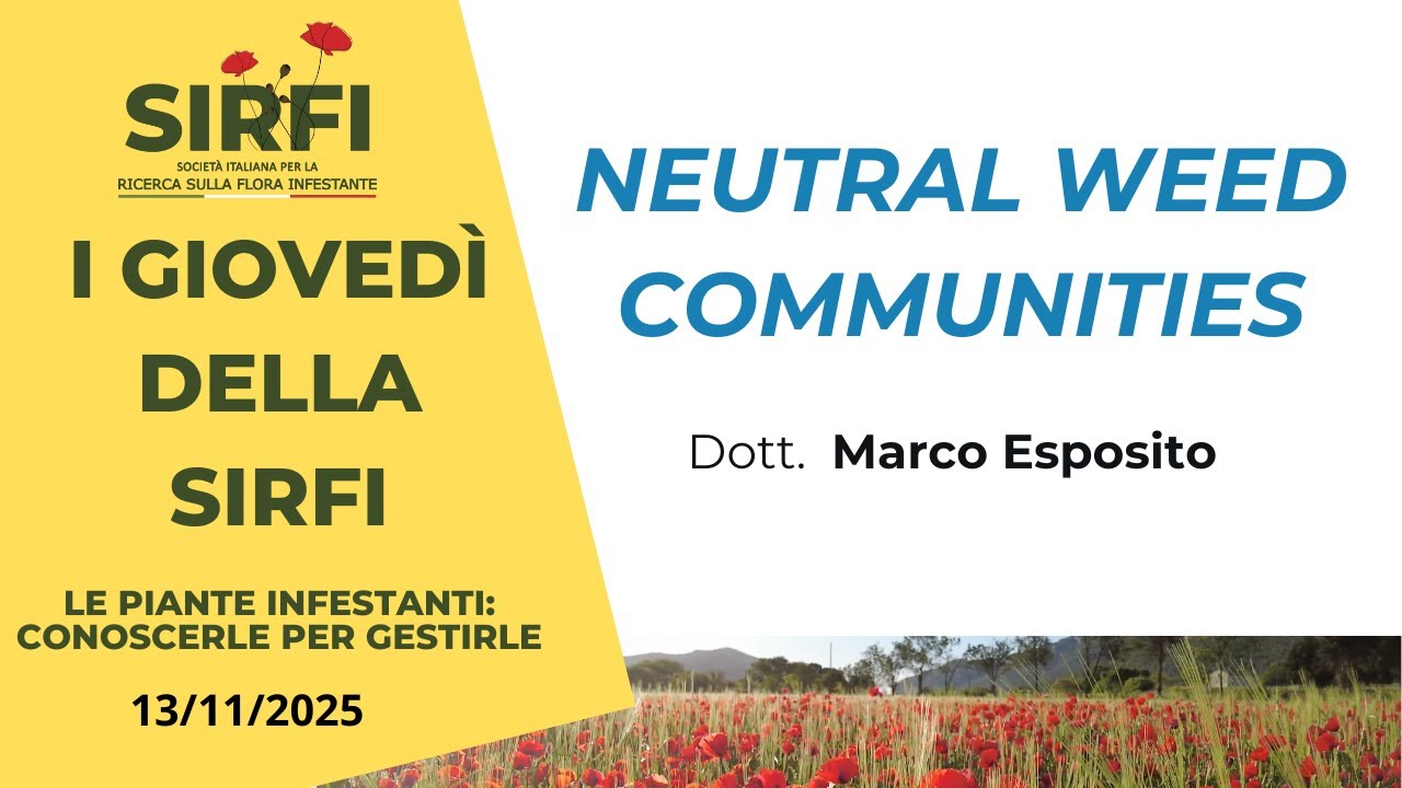 I giovedì della SIRFI - 09 Neutral Weed Communities
