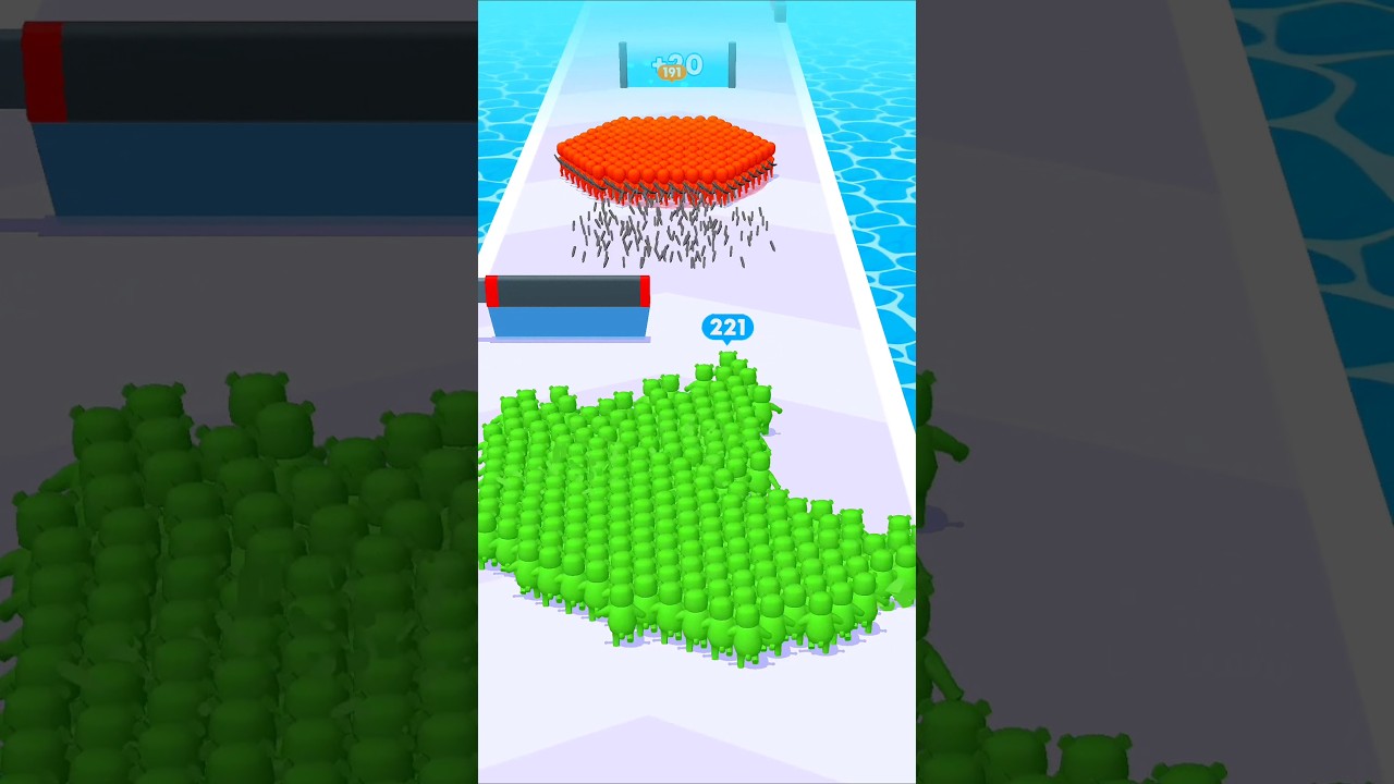 ouch there is a fight between green and red stickman army 