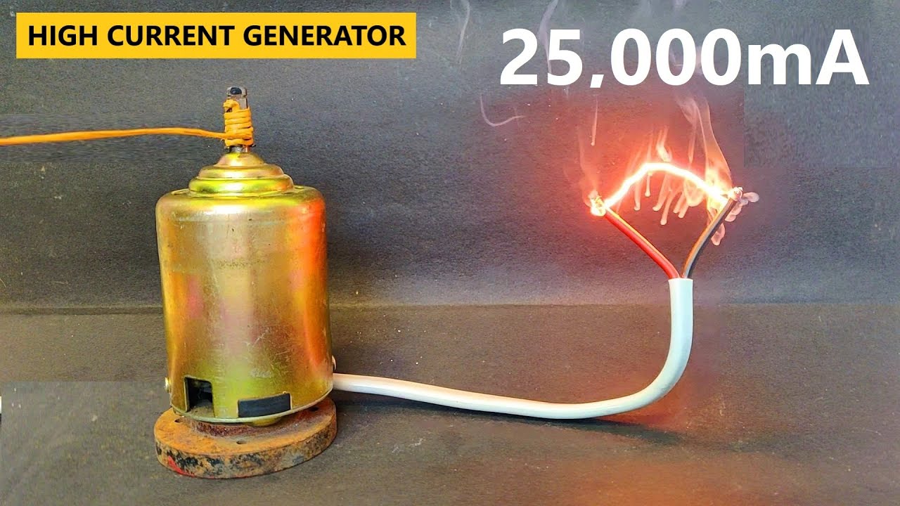 Short Circuit Current Testing of a 12v DC Motor Generator DIY