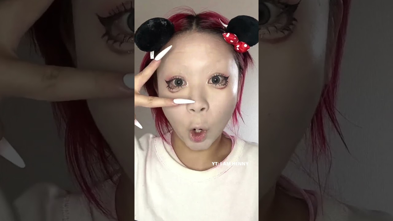 🖤❤️ PINK MAGIC 🖤❤️ Anime Cosplay Doll Eye Makeup Tutorial & Transformation, Beauty Makeup Artist