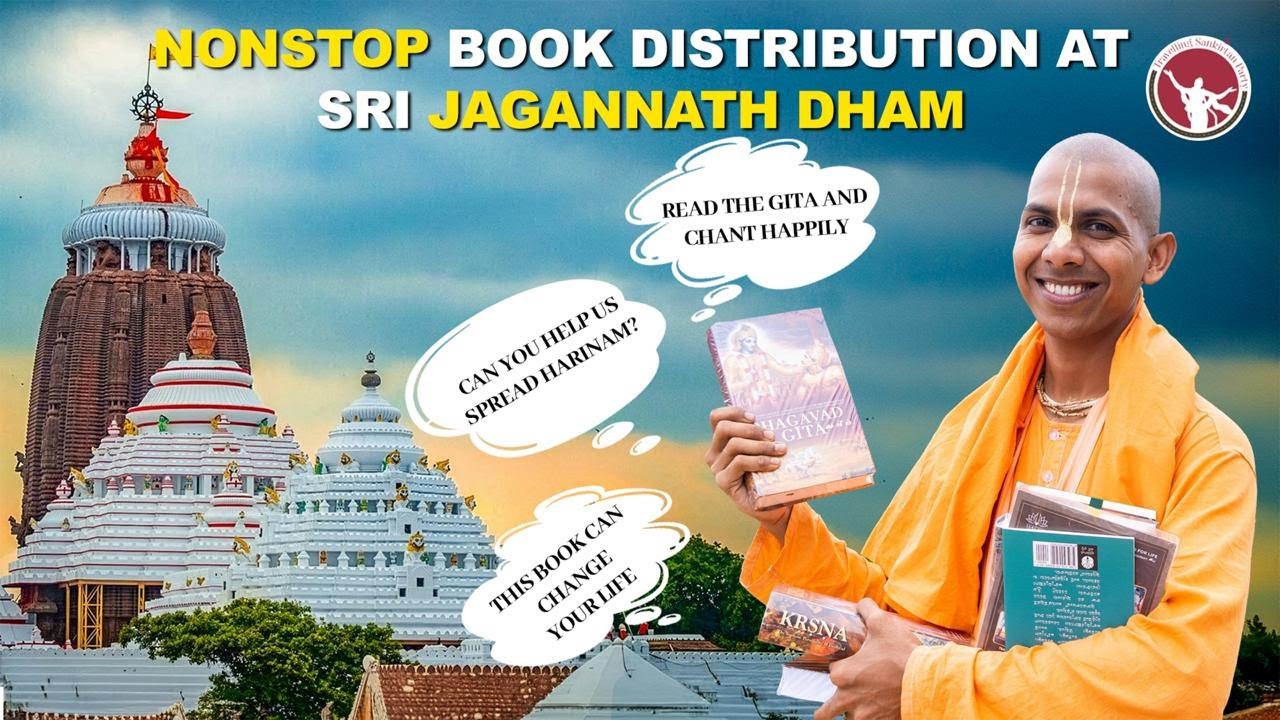 Non-Stop Bhagavad Gita Distribution at Puri Jagannath Dham
