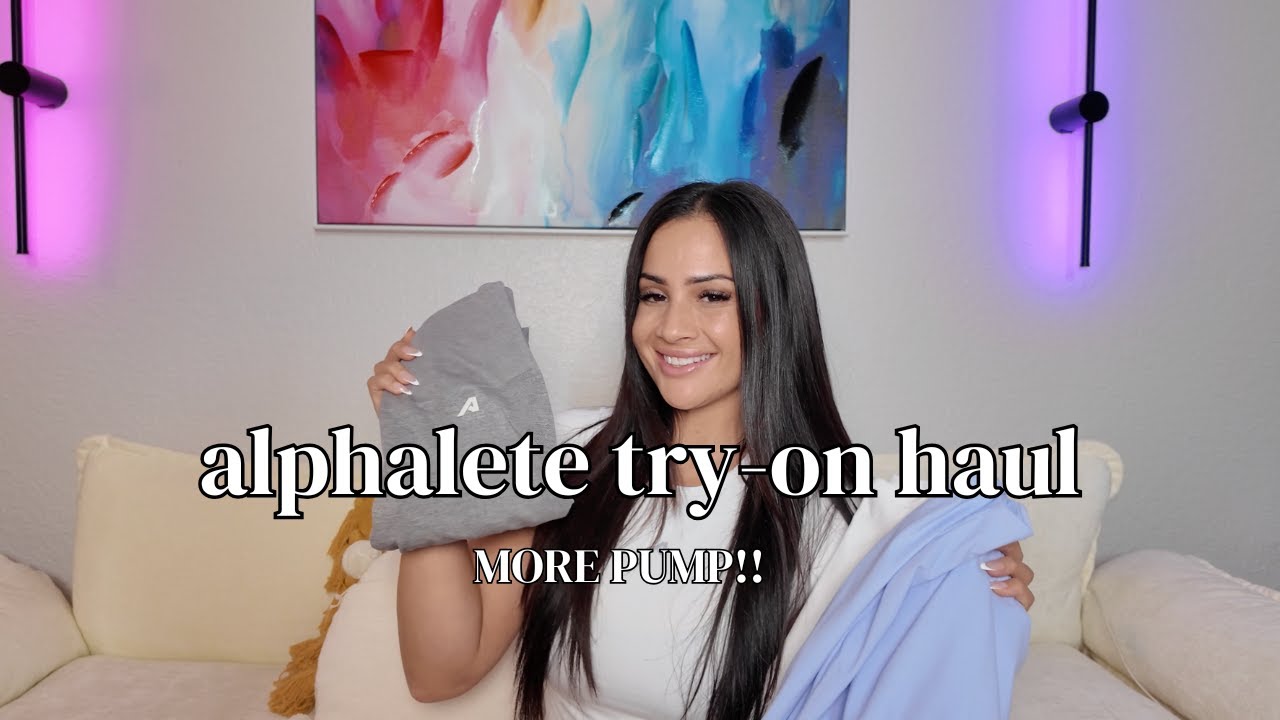alphalete try on haul: pump leggings honest review!! #alphalete #leggings #tryonhaul