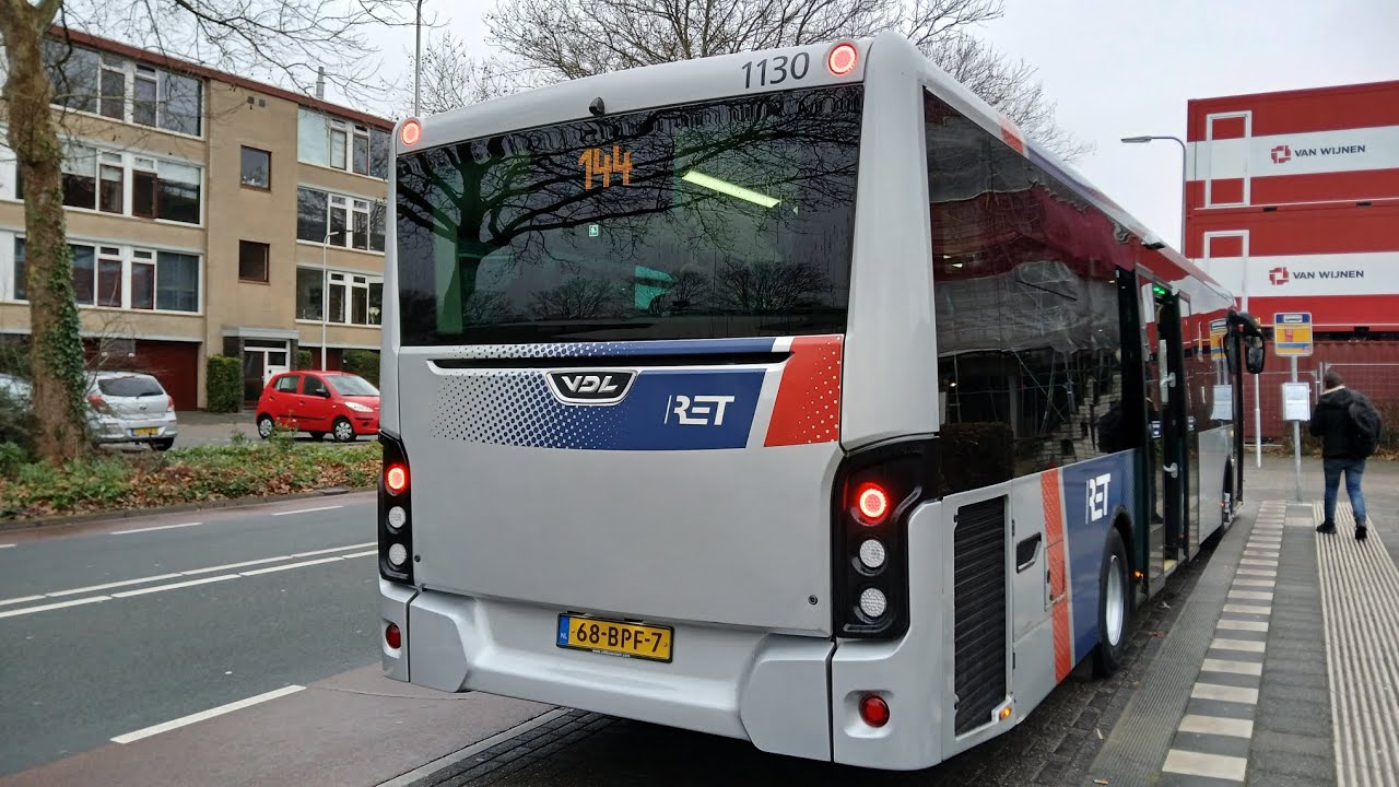 Busritje in de RET 1130 VDL Citea LLE-120 op lijn 144