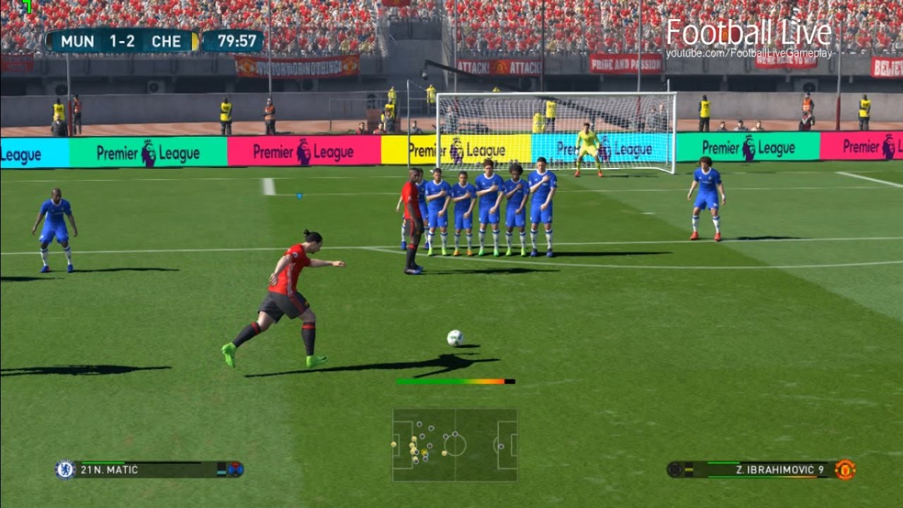 PES 2017 | «Манчестер Юнайтед» — «Челси» | Полный матч и захватывающее дерби | Геймплей на ПК