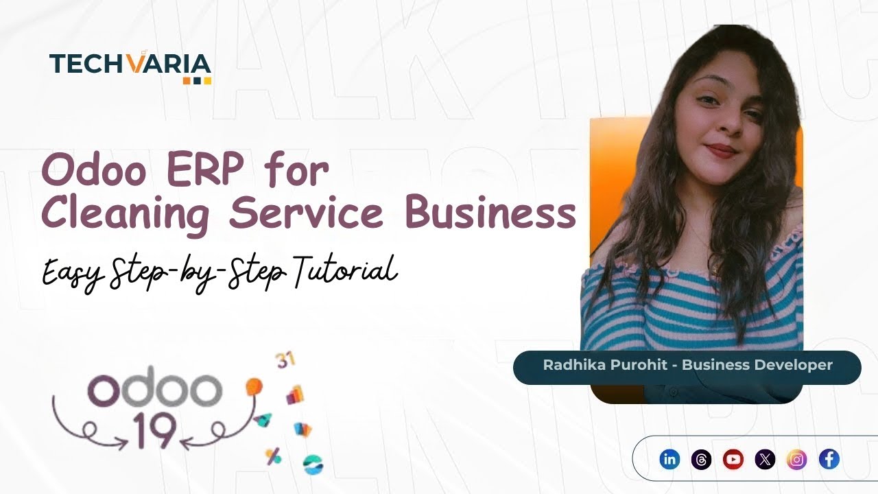 Odoo Cleaning Services App Live Demo by Radhika Purohit – Techvaria