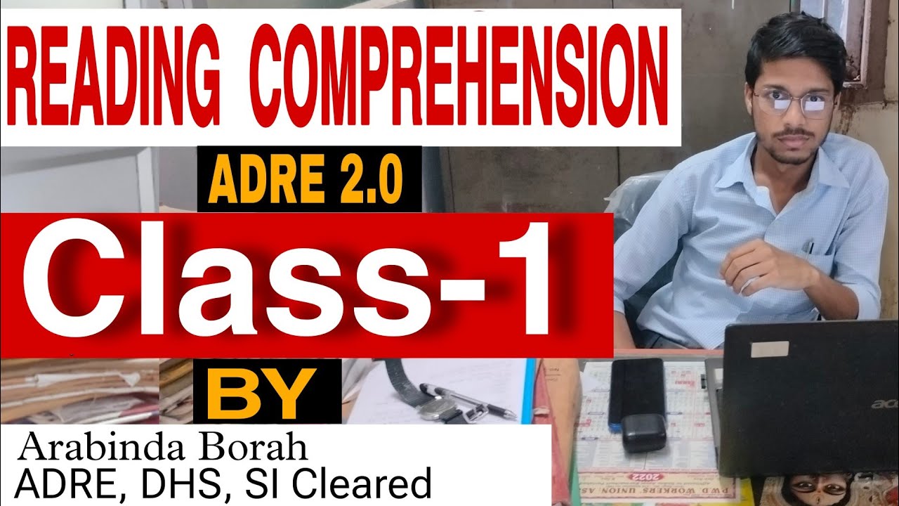 Reading Comprehension Class1 for ADRE// ARABINDA BORAH