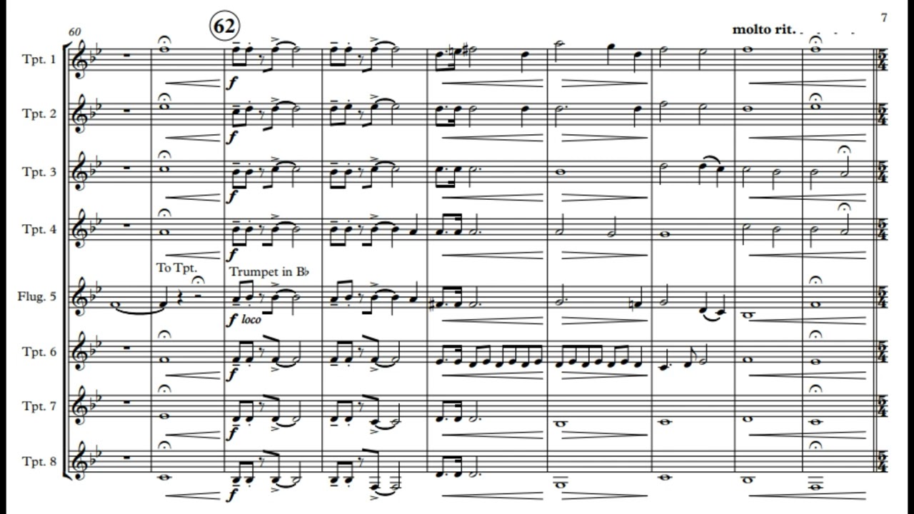 Unconquered (2025) - Trumpet Ensemble Score Video