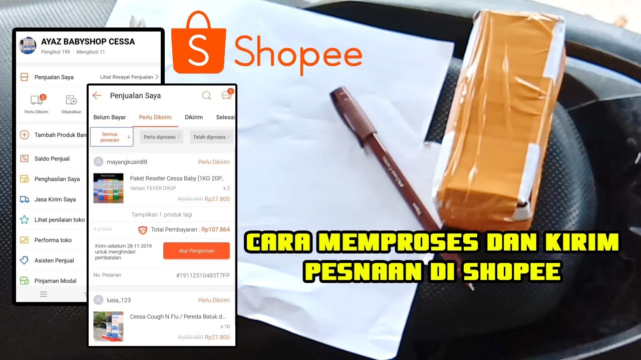 Cara memproses orderan masuk di toko shopee (kirim lewat jnt)