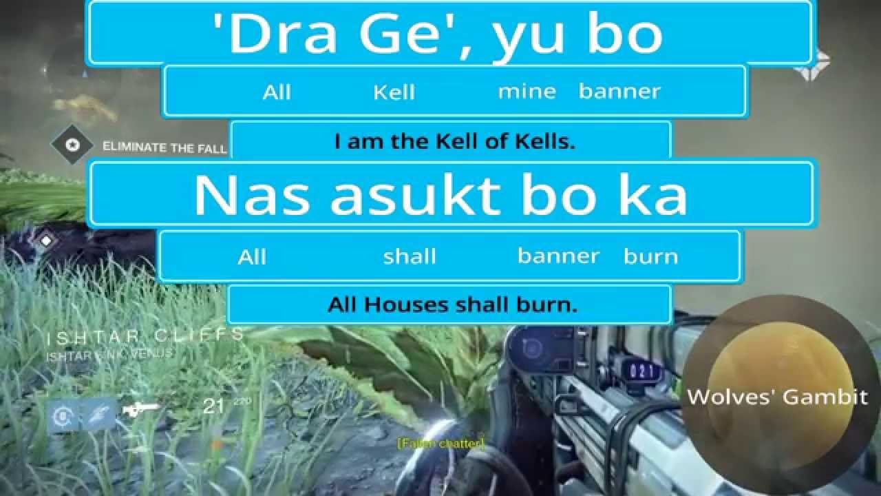 (Old) Fallen to English Destiny Translations - Mobs, Skolas, Taniks and Silent Fang!